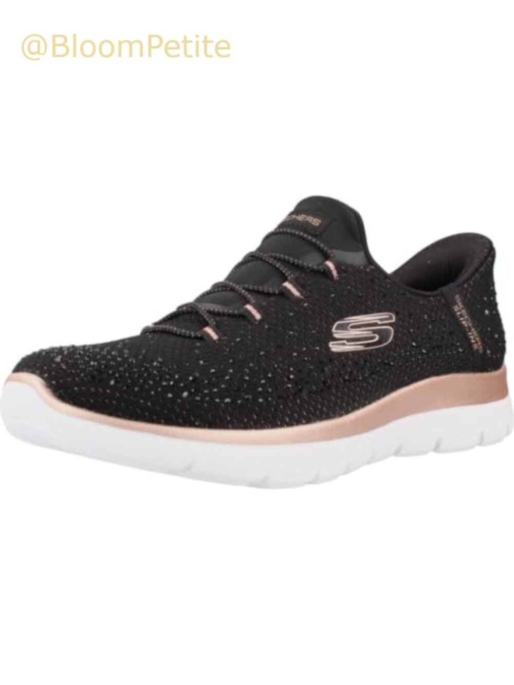 Skechers Summits Brilliant Shine Women's Slip-On Sneakers Rhinestone Mesh